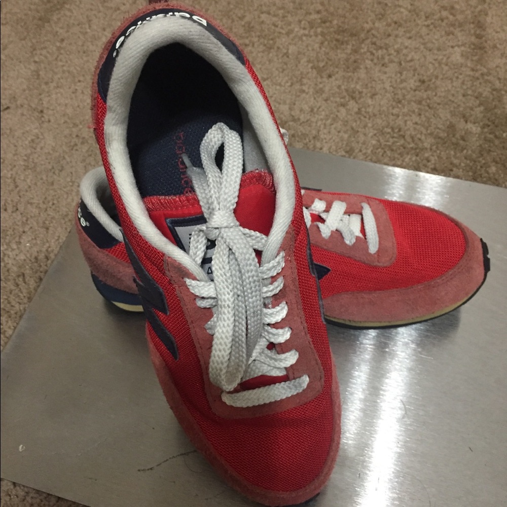 New Balance red shoes